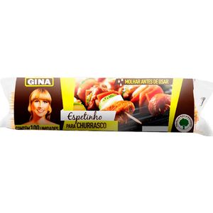 Espeto para Churrasco Gina Bambu | Com 100 Unidades | Ref:1540
