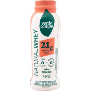 Iogurte Verde Campo Natural Whey Zero Lactose Morango 250g