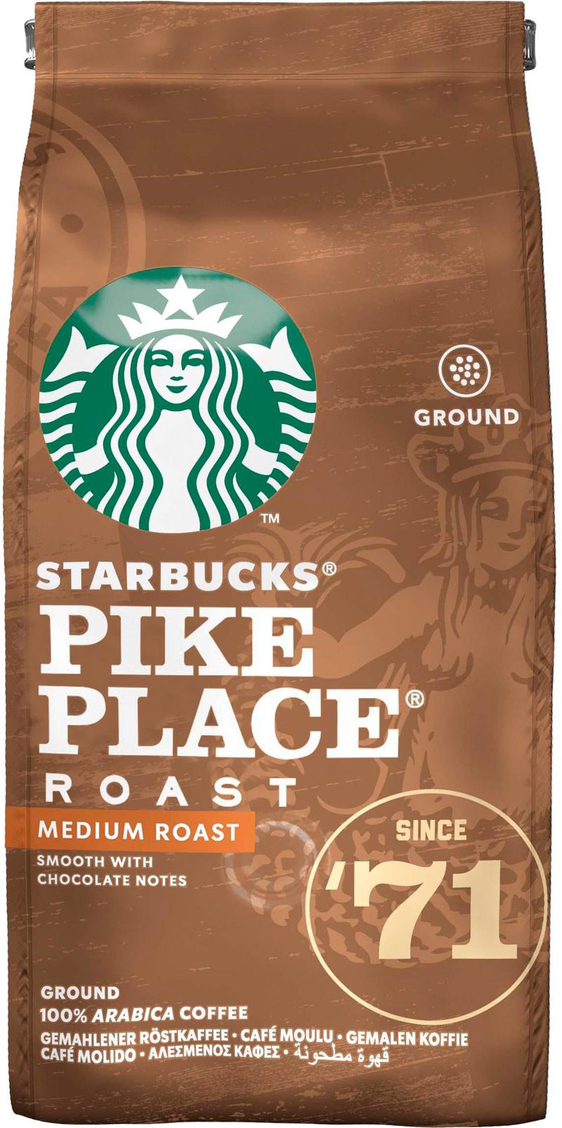 Café Torrado e Moído Starbucks Pike Place Pacote 250g