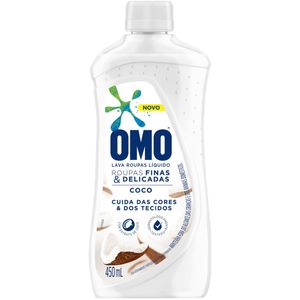 Lava Roupas Omo Roupas Finas e Delicadas Coco 450ml