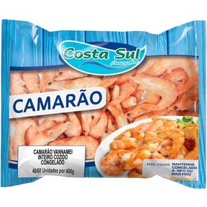 Camarão Congelado Costa Sul Inteiro 200g