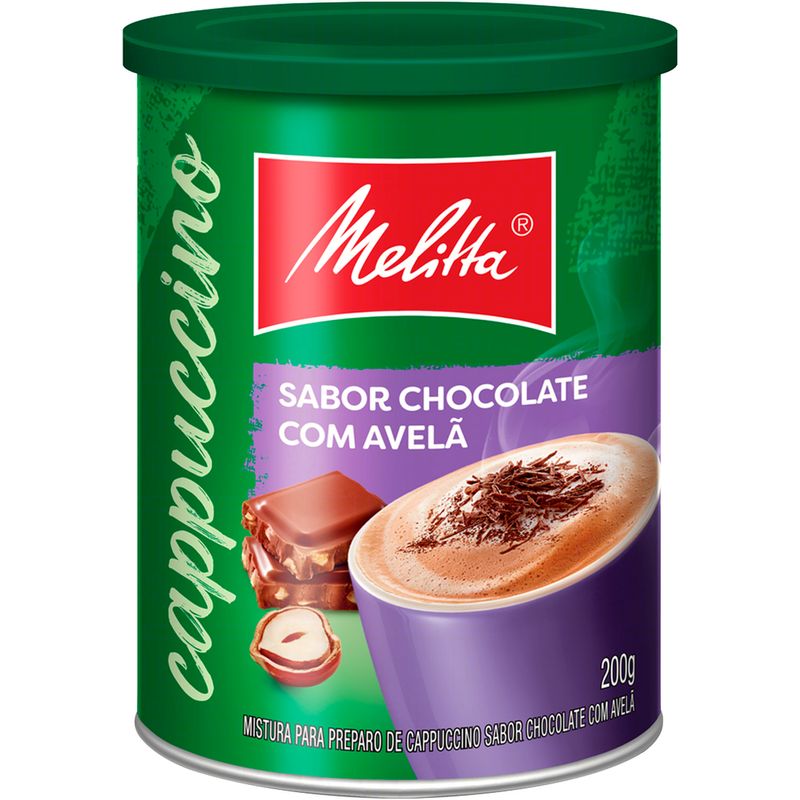 Cappuccino-Soluvel-Melitta-Chocolate-e-Avela-200g