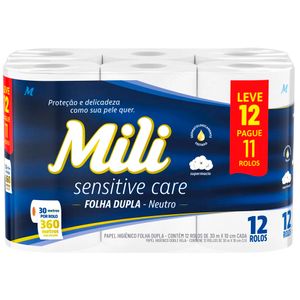 Papel Higiênico Mili Folha Dupla Neutro 30M