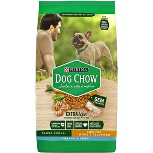 Ração para Cães Dog Chow Extralife Adultos Minis e Pequenos Carne, Frango e Arroz 1kg