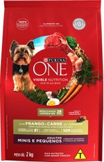 Racao-para-Caes-Purina-One-Adultos-Minis-e-Pequenas-Frango-e-Carne-2kg