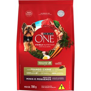 Ração para Cães Purina One Adultos Minis e Pequenas Frango e Carne 700g