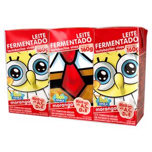 Leite Fermentado Batavo Bob Esponja Morango 480g