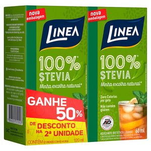 Adoçante Líquido Linea Stévia 60ml | Com 2 Unidades