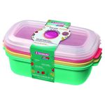 Kit-Pote-Plastico-Sanremo-Colors-Retangular-11L--Com-3-Unidades