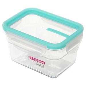 Pote Hermético Sanremo Retangular com Trava Azul 573ml