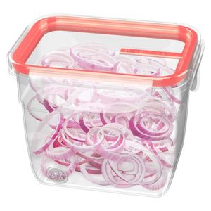 Pote Hermético Sanremo Retangular com Trava Rosa 770ml
