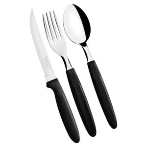 Talheres Tramontina IPA Preto Inox Avulso 21cm