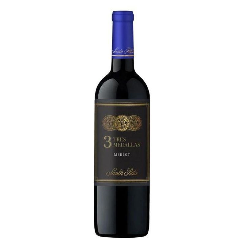 Vinho Chileno Três Medallas Merlot 750ml - Supermercado Coop