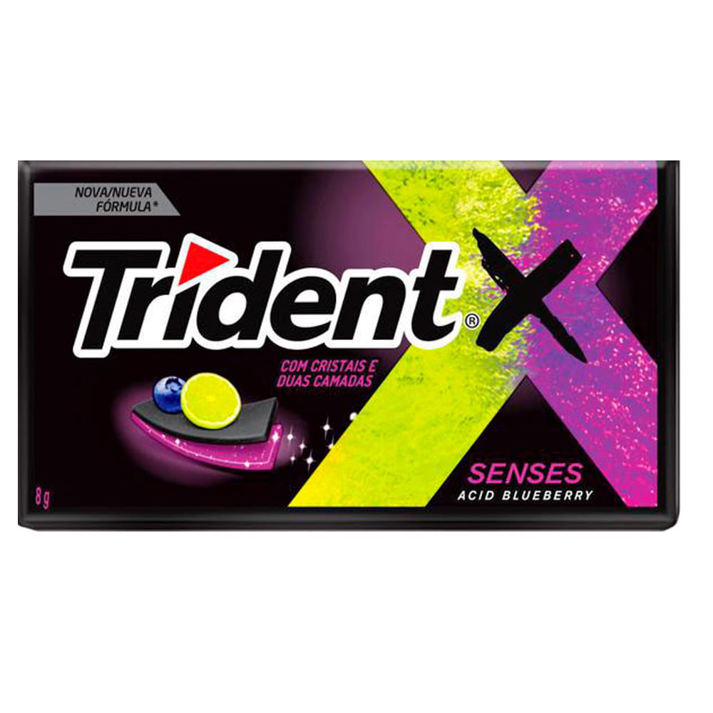 Chiclete Trident X Senses Acid Blueberry 8g - Supermercado Coop