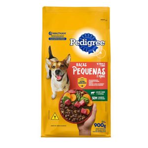 Alimento para Cães Adultos Dry Raças Pequenas Sabor Carne e Cereais Pedigree 900g