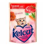 Racao-umida-para-Gatos-Kelcat-Carne-Ervilha-e-Cenoura-Sache-85g