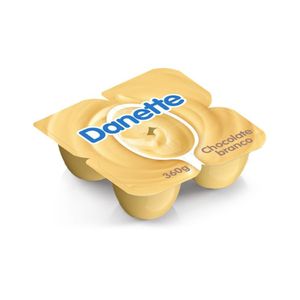 Sobremesa Láctea Danette Chocolate Branco Bandeja 360g