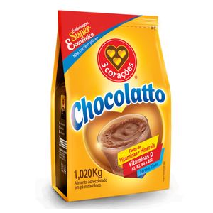 Achocolatado em Pó 3 Corações Chocolatto 1,02kg