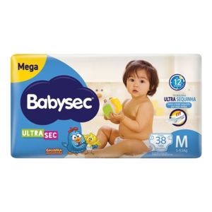 Fralda Galinha Pintadinha Ultrasec Tamanho M com 38 Unidades BabySec