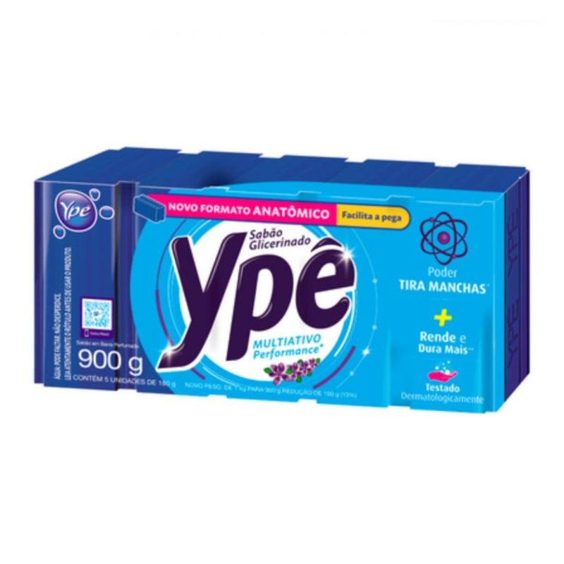 Sabao-em-Barra-Glicerinado-Multiativo-Ype-com-5-Unidades-900g