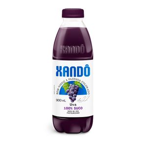 Suco de Uva Xandô 100% Suco Sem adição de Açúcar Aditivos e Conservantes Sem Gluten 900ml