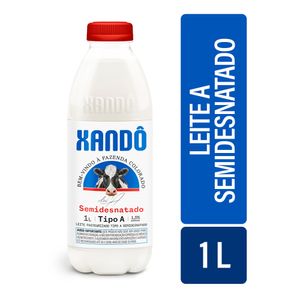 Xandô Leite Semidesnatado Puro Tipo A Sem Gluten Selo Kosher 1 Litro