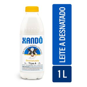 Xandô Leite Desnatado Puro Tipo A Sem Gluten Selo Kosher 1 Litro