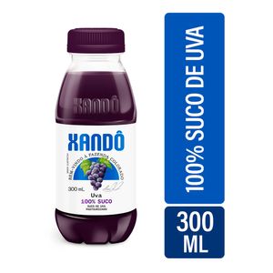 Suco de Uva Xandô 100% Suco Sem adição de Açúcar Aditivos e Conservantes Sem Gluten 300ml
