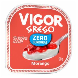 Iogurte Grego Vigor Zero Açúcar Morango 90g