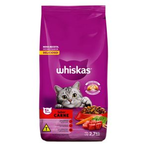 Ração para Gatos Whiskas Premium Adultos Carne 2,7kg