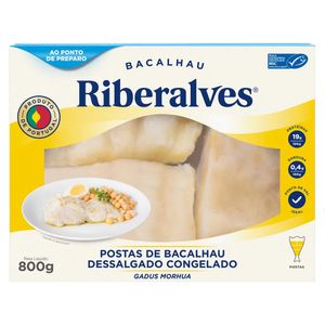 Posta de Bacalhau Riberalves Congelado 800g