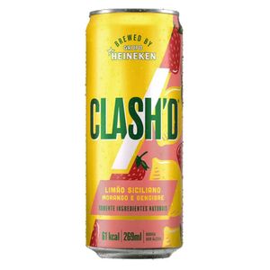 Refrigerante Clash'D Limão Siciliano com Morango e Gengibre Lata 269ml