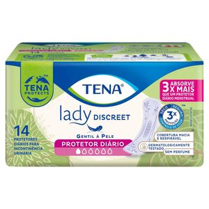 Protetor Diário Tena Lady Discreet sem Abas | Com 14 Unidades