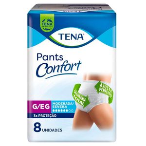 Roupa Íntima Tena Pants Confort Tamanho G/EG | Com 8 Unidades