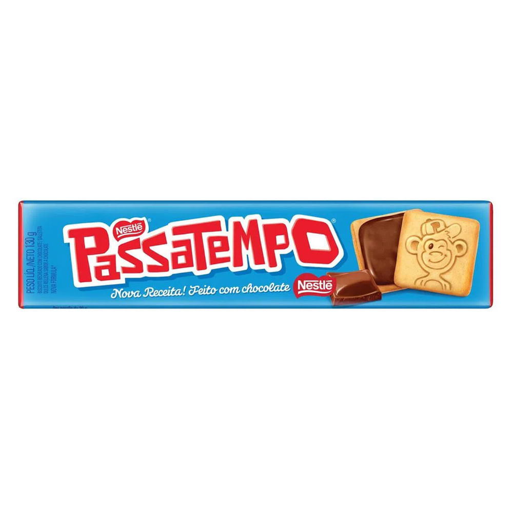 Biscoito Recheado Passatempo Chocolate 130g