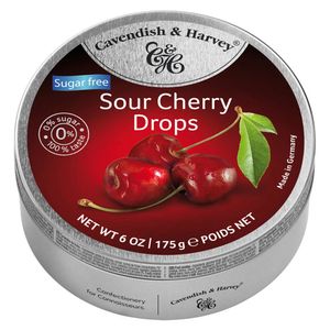 Bala Dura Cavendish & Harvey Zero Açúcar Cereja 175g