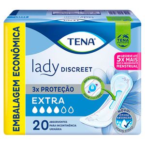 Absorvente Geriátrico Tena Lady Discreet sem Abas | Com 20 Unidades