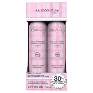 Desodorante Aerossol Feminino Giovanna Baby Classic 150ml | Com 2 Unidades