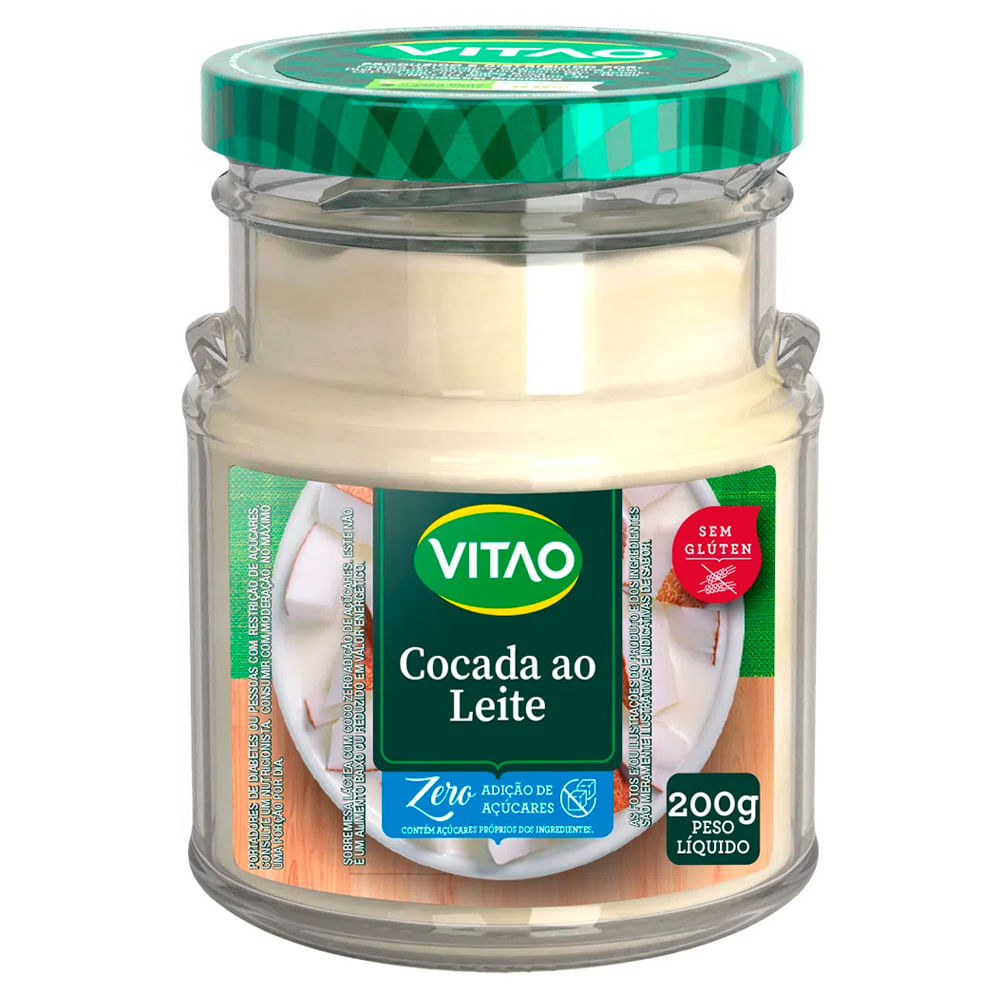 Cocada Vitao Zero Açúcar ao Leite 200g - Supermercado Coop
