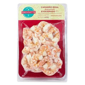 Camarão Congelado Frescatto Premium Rosa Descascado á Vácuo 400g