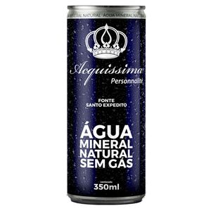 Água Mineral Acquíssima Passion sem Gás Lata 350ml