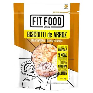 Biscoito de Arroz Fit Food Integral Quinoa e Linhaça 90g