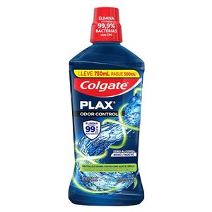 Enxaguante Bucal Colgate Plax Odor Control Leve 750ml Pague 500ml