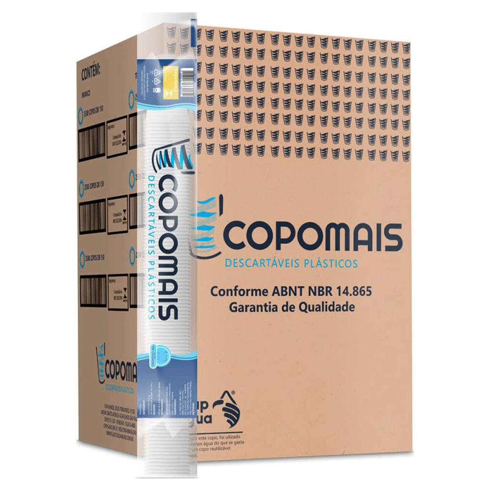 Copo Descartavel Copomais 50Ml Branco C/100