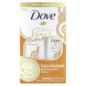 Kit Dove Texturas Reais Cacheados Shampoo 350ml e Condicionador 175ml
