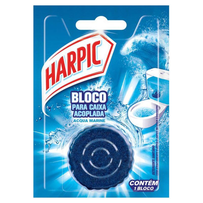 Desodorizador-Sanitario-Harpic-Tablete-para-Caixa-Acoplada-Acqua-Marine-50g