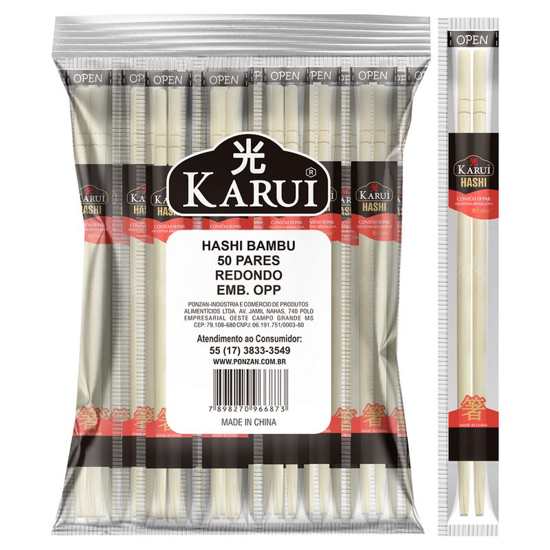 Hashi-Karui-Redondo-de-Bambu-Com-50-Pares