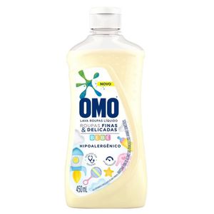 Lava Roupas Líquido Omo Baby Roupas Delicadas 450ml