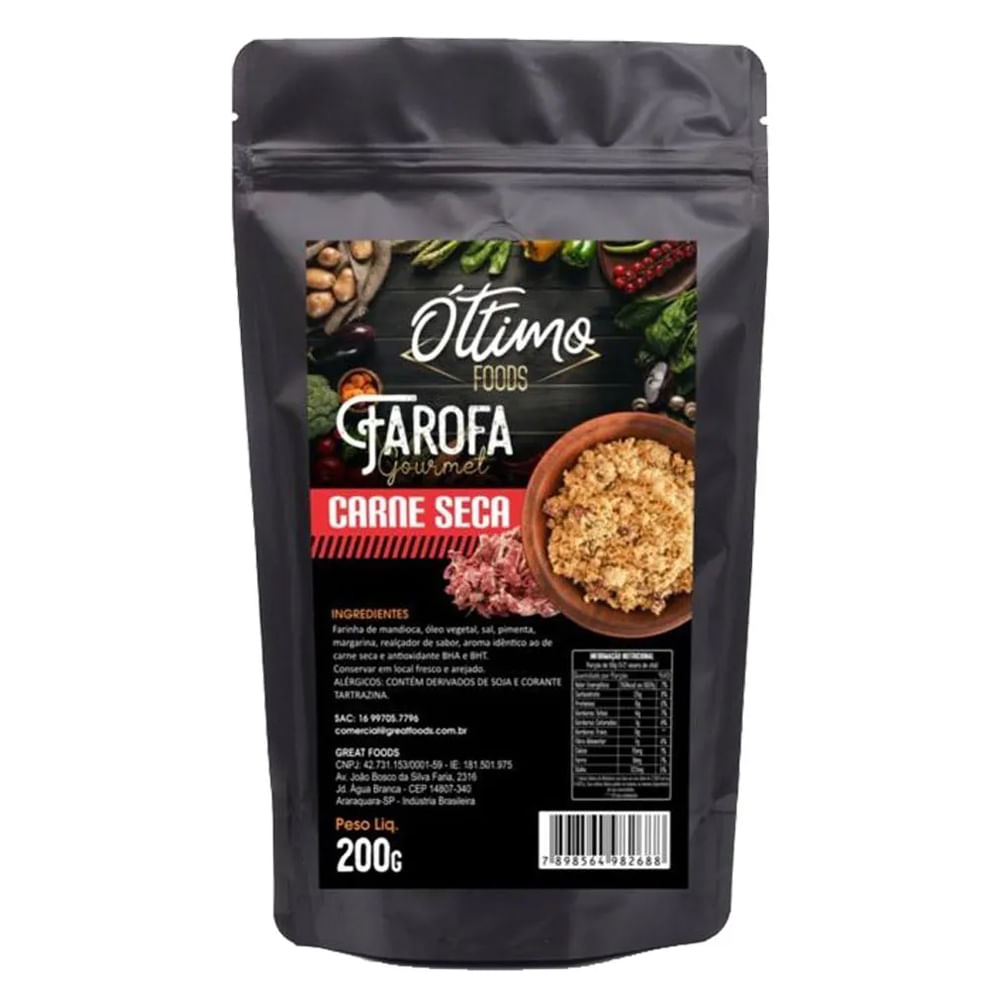 Farofa Pronta Óttimo com Carne Seca 200g