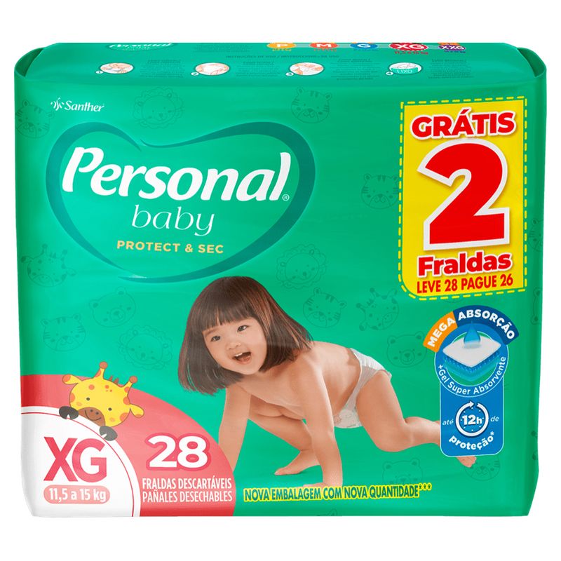 Fralda-Infantil-Personal-Baby-Mega-Tamanho-XG-Leve-28-Pague-26-Unidades